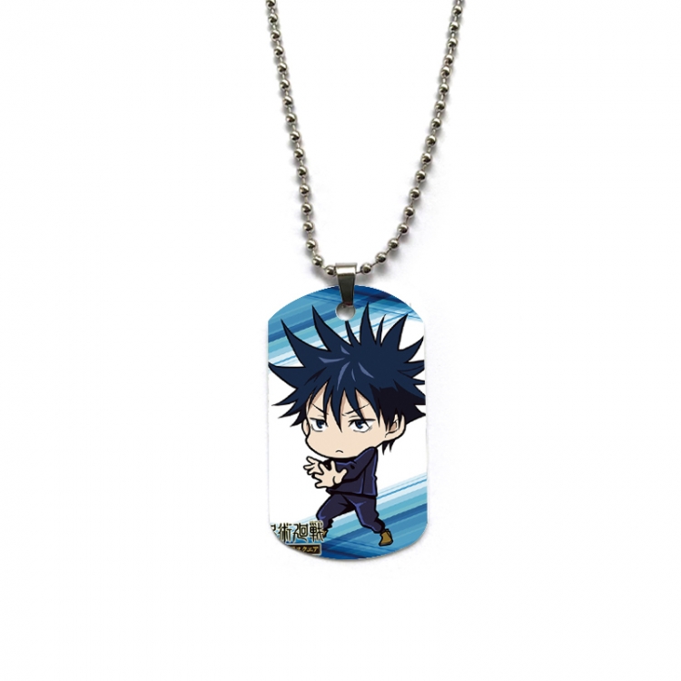 Jujutsu Kaisen Anime double-sided full color printed military brand necklace price for 5 pcs