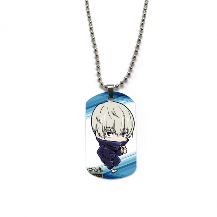 Jujutsu Kaisen Anime double-sided full color printed military brand necklace price for 5 pcs