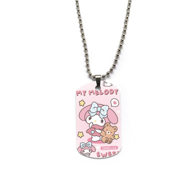 sanrio Anime double-sided full color printed military brand necklace price for 5 pcs