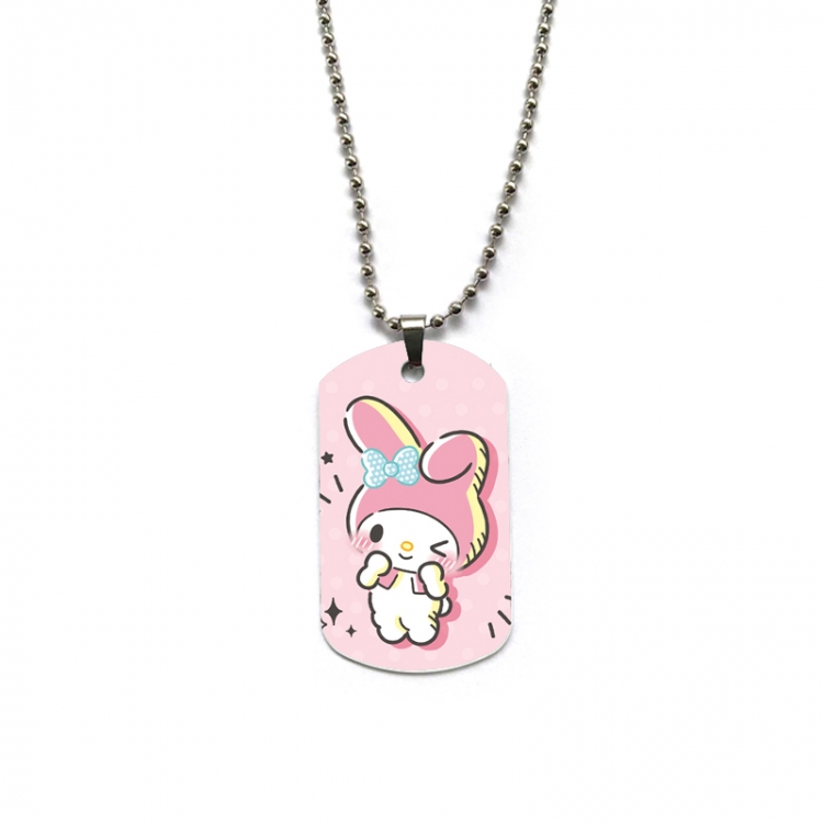 sanrio Anime double-sided full color printed military brand necklace price for 5 pcs