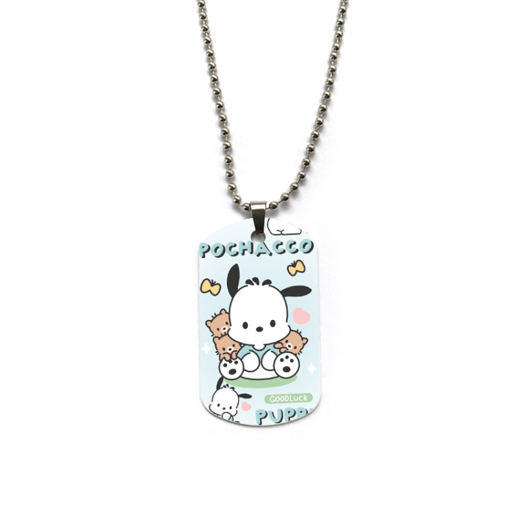 sanrio Anime double-sided full color printed military brand necklace price for 5 pcs