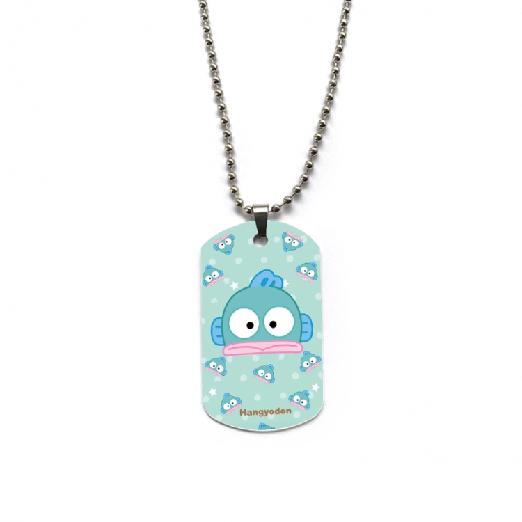 sanrio Anime double-sided full color printed military brand necklace price for 5 pcs