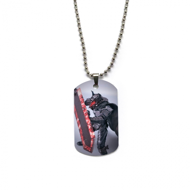 Berserk Anime double-sided full color printed military brand necklace price for 5 pcs