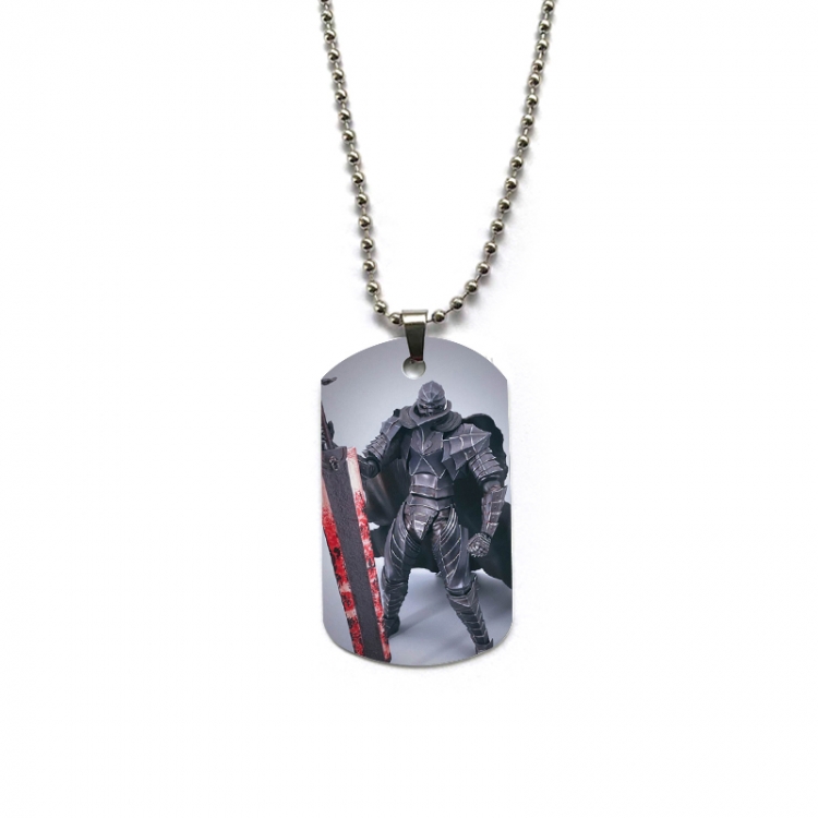 Berserk Anime double-sided full color printed military brand necklace price for 5 pcs