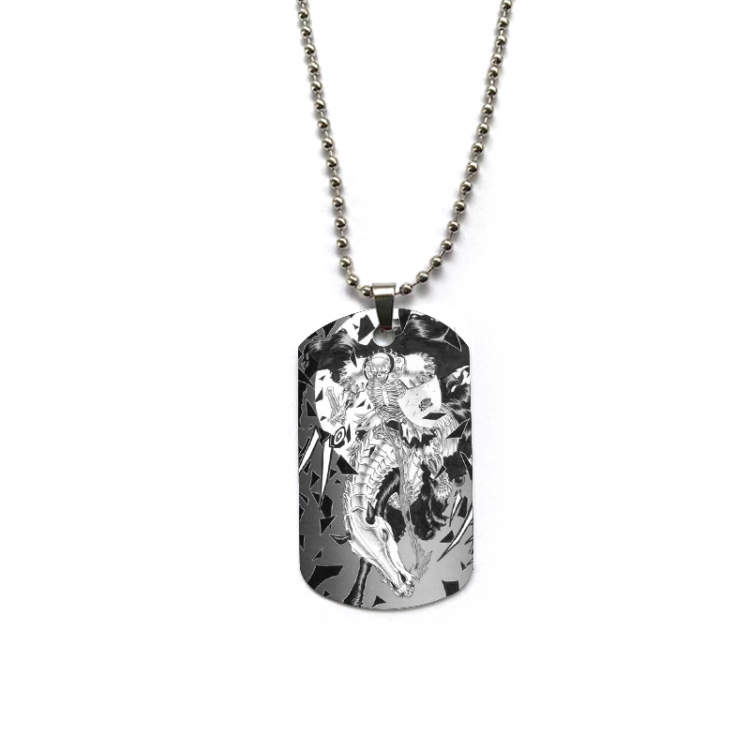 Berserk Anime double-sided full color printed military brand necklace price for 5 pcs