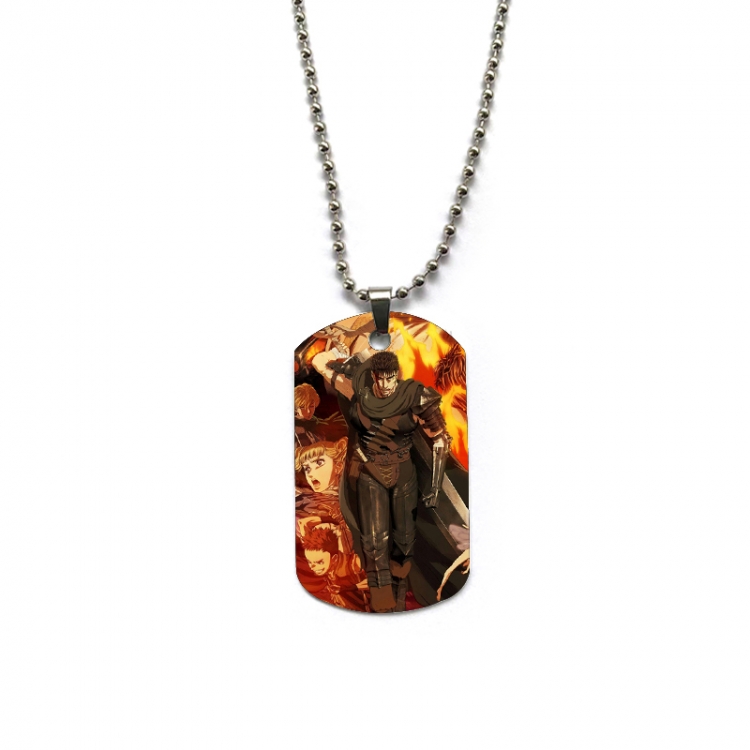 Berserk Anime double-sided full color printed military brand necklace price for 5 pcs