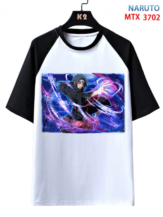 Naruto Anime raglan sleeve cotton T-shirt from XS to 3XL MTX-3702-1