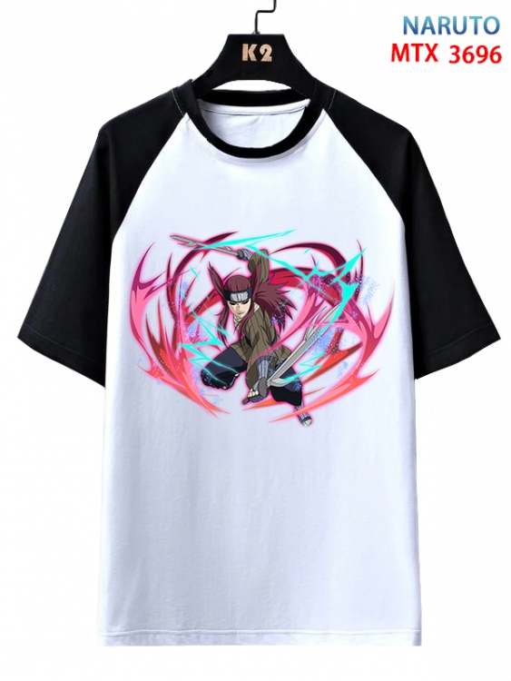 Naruto Anime raglan sleeve cotton T-shirt from XS to 3XL MTX-3696-1