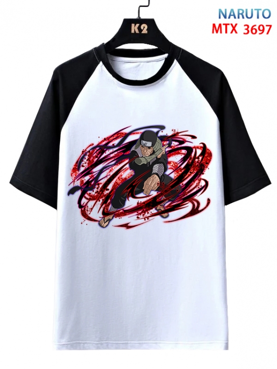 Naruto Anime raglan sleeve cotton T-shirt from XS to 3XL MTX-3697-1