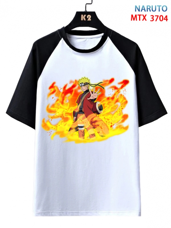 Naruto Anime raglan sleeve cotton T-shirt from XS to 3XL MTX-3704-1