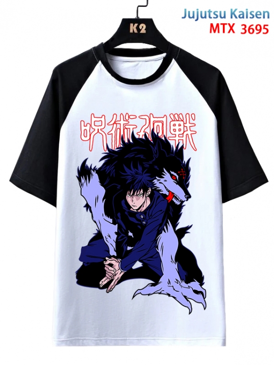 Jujutsu Kaisen  Anime raglan sleeve cotton T-shirt from XS to 3XL  MTX-3695-1