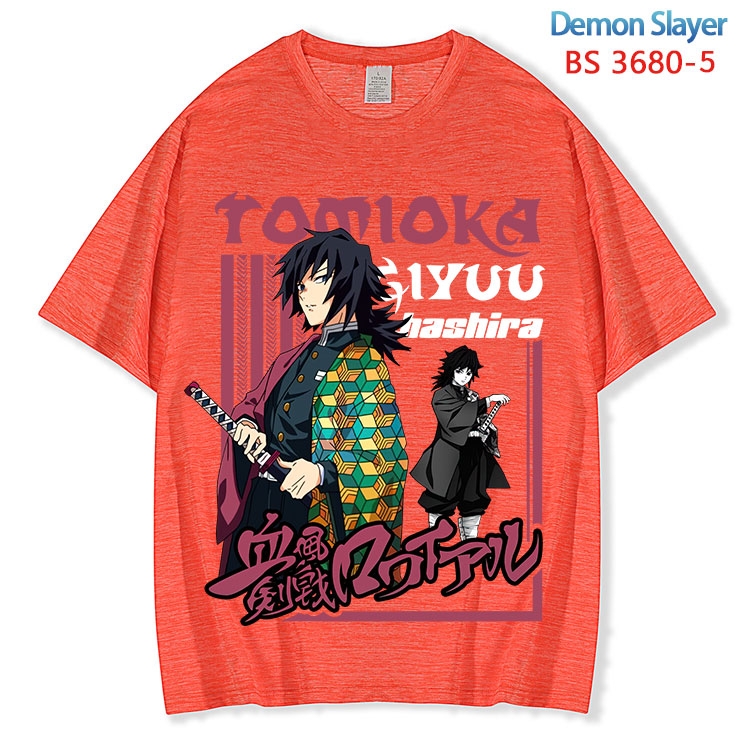 Demon Slayer Kimets  ice silk cotton loose and comfortable T-shirt from XS to 5XL BS-3680-5