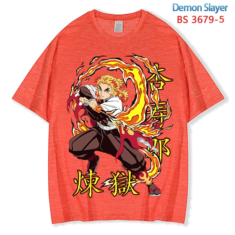 Demon Slayer Kimets  ice silk cotton loose and comfortable T-shirt from XS to 5XL BS-3679-5
