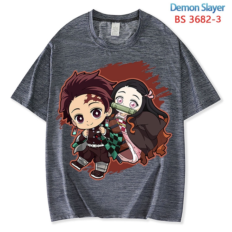 Demon Slayer Kimets  ice silk cotton loose and comfortable T-shirt from XS to 5XL BS-3682-3