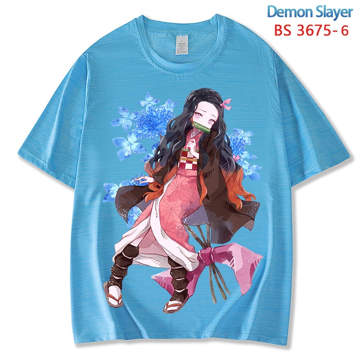 Demon Slayer Kimets  ice silk cotton loose and comfortable T-shirt from XS to 5XL  BS-3675-6