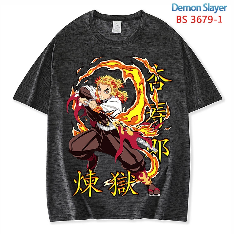Demon Slayer Kimets  ice silk cotton loose and comfortable T-shirt from XS to 5XL BS-3679-1