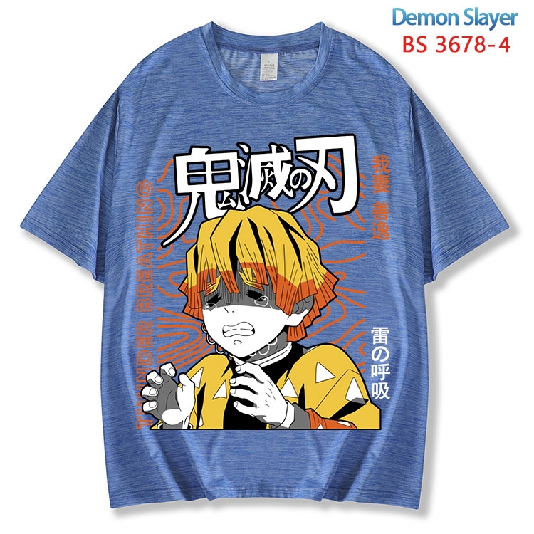 Demon Slayer Kimets  ice silk cotton loose and comfortable T-shirt from XS to 5XL BS-3678-4