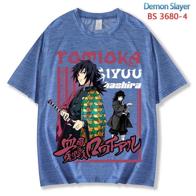 Demon Slayer Kimets  ice silk cotton loose and comfortable T-shirt from XS to 5XL BS-3680-4