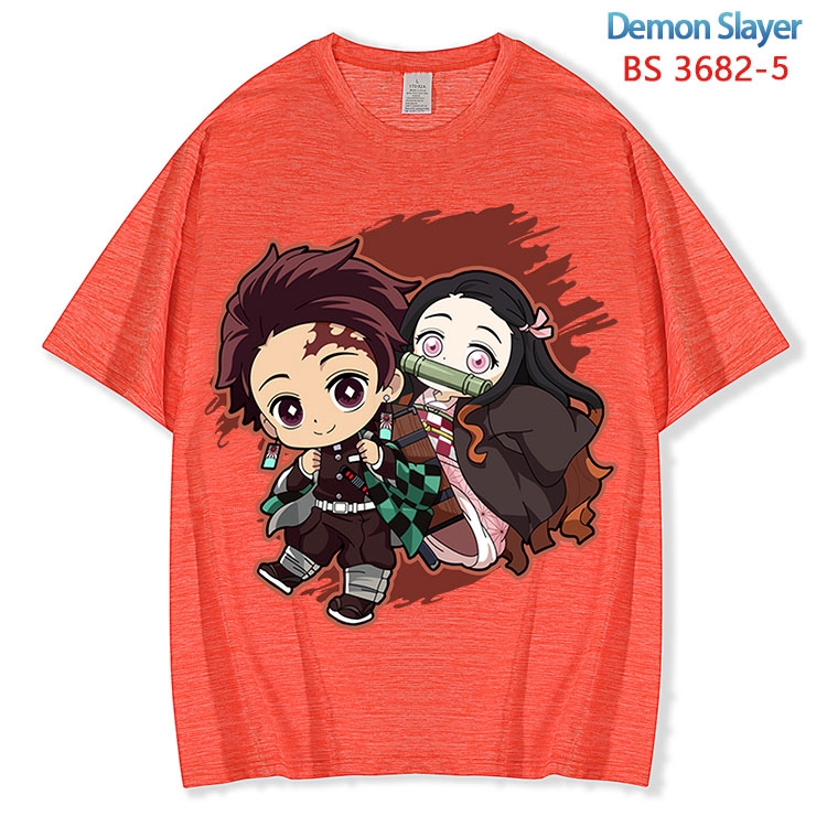 Demon Slayer Kimets  ice silk cotton loose and comfortable T-shirt from XS to 5XL BS-3682-5