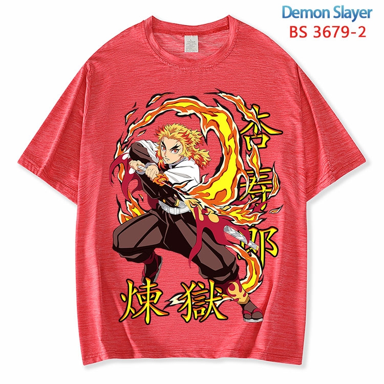 Demon Slayer Kimets  ice silk cotton loose and comfortable T-shirt from XS to 5XL BS-3679-2