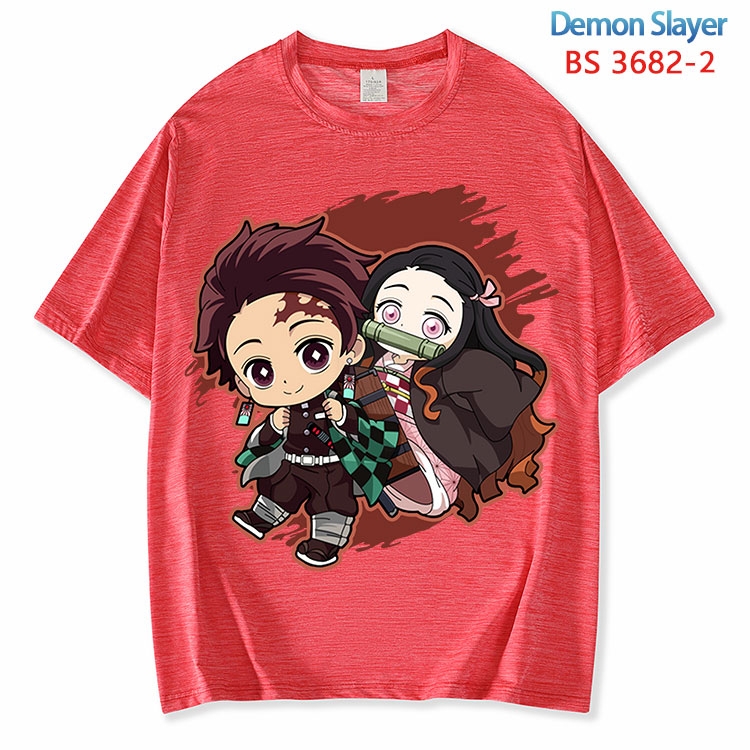 Demon Slayer Kimets  ice silk cotton loose and comfortable T-shirt from XS to 5XL BS-3682-2