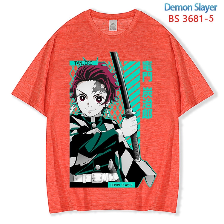 Demon Slayer Kimets  ice silk cotton loose and comfortable T-shirt from XS to 5XL  BS-3681-5