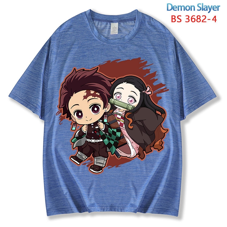 Demon Slayer Kimets  ice silk cotton loose and comfortable T-shirt from XS to 5XL  BS-3682-4