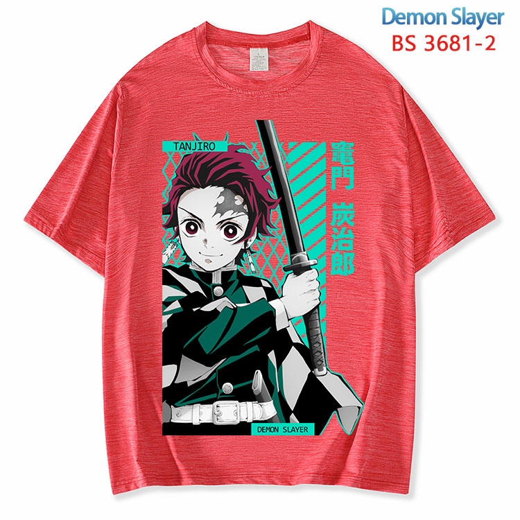 Demon Slayer Kimets  ice silk cotton loose and comfortable T-shirt from XS to 5XL BS-3681-2