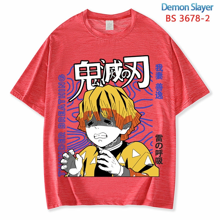Demon Slayer Kimets  ice silk cotton loose and comfortable T-shirt from XS to 5XL  BS-3678-2