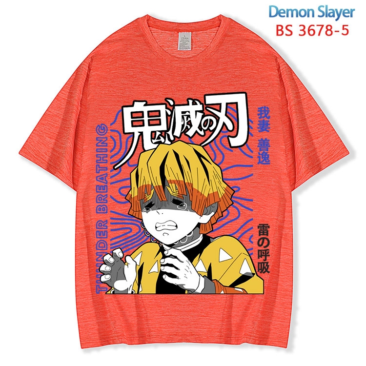 Demon Slayer Kimets  ice silk cotton loose and comfortable T-shirt from XS to 5XL BS-3678-5