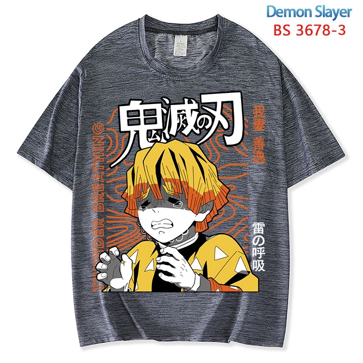 Demon Slayer Kimets  ice silk cotton loose and comfortable T-shirt from XS to 5XL BS-3678-3