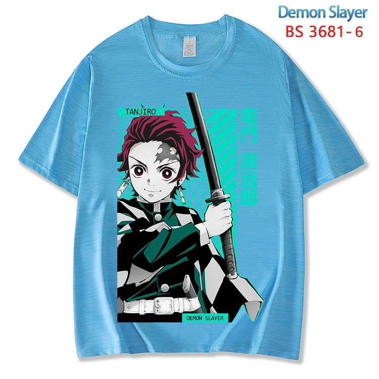 Demon Slayer Kimets  ice silk cotton loose and comfortable T-shirt from XS to 5XL BS-3681-6