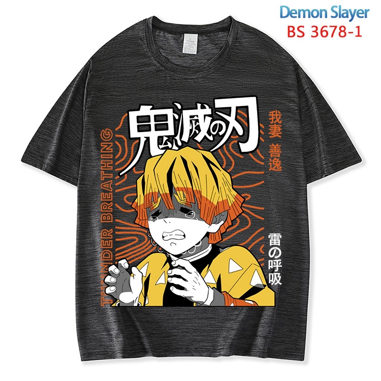 Demon Slayer Kimets  ice silk cotton loose and comfortable T-shirt from XS to 5XL BS-3678-1