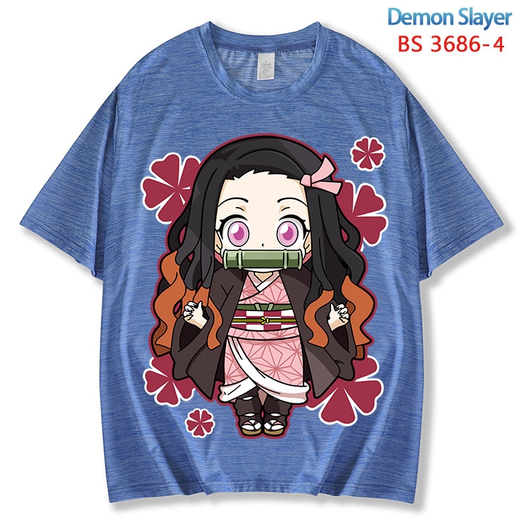 Demon Slayer Kimets  ice silk cotton loose and comfortable T-shirt from XS to 5XL  BS-3686-4