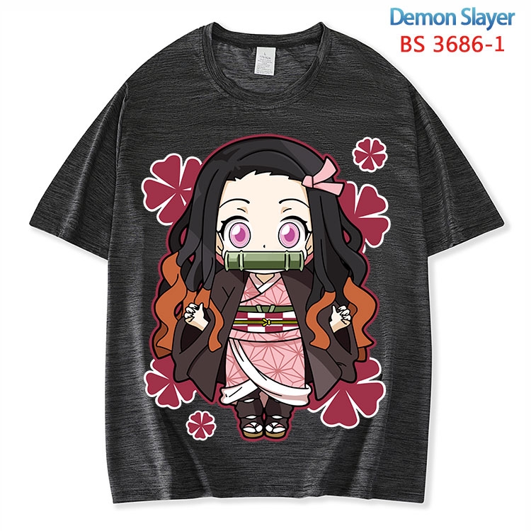 Demon Slayer Kimets  ice silk cotton loose and comfortable T-shirt from XS to 5XL  BS-3686-1