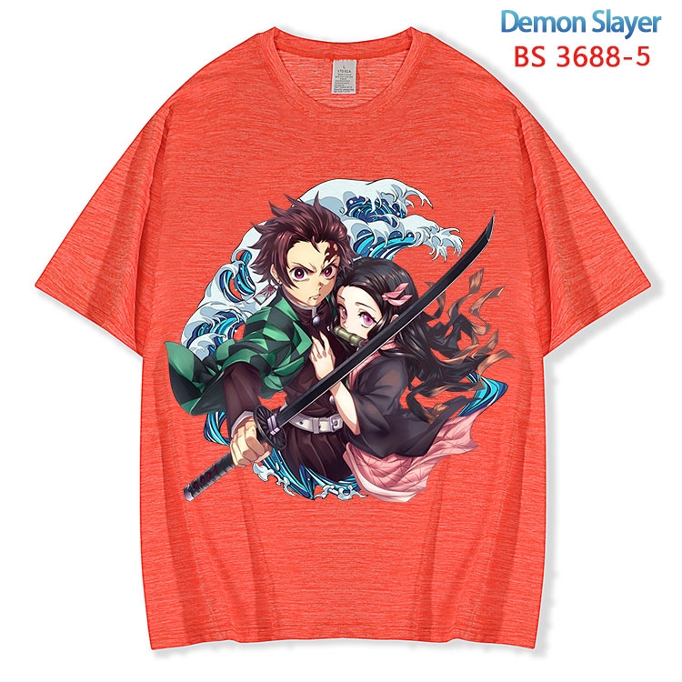 Demon Slayer Kimets  ice silk cotton loose and comfortable T-shirt from XS to 5XL BS-3688-5