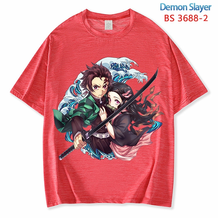 Demon Slayer Kimets  ice silk cotton loose and comfortable T-shirt from XS to 5XL BS-3688-2