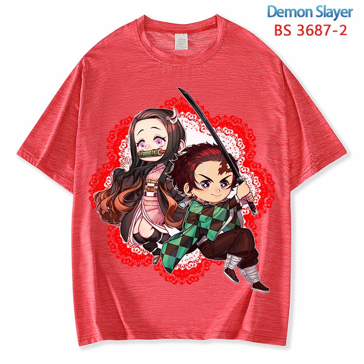 Demon Slayer Kimets  ice silk cotton loose and comfortable T-shirt from XS to 5XL  BS-3687-2