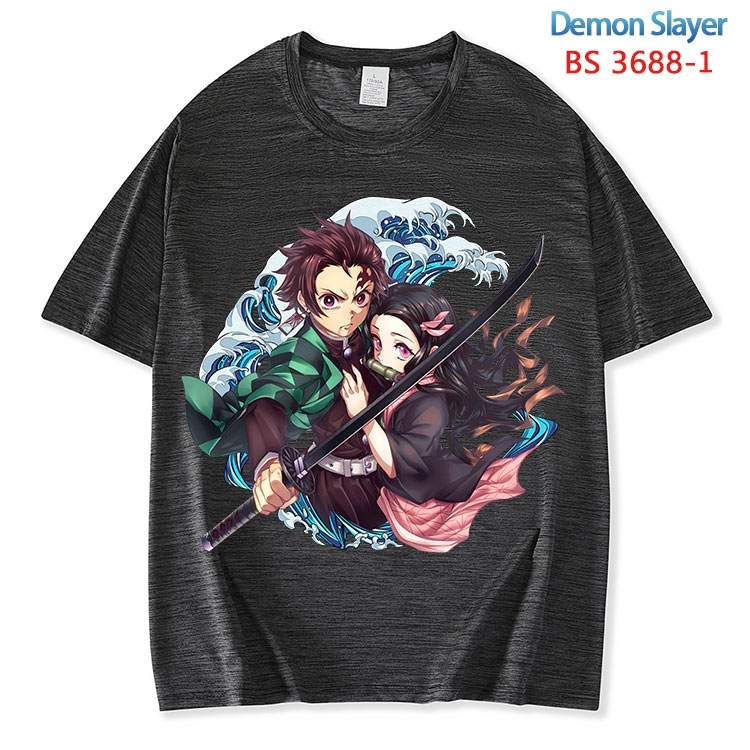 Demon Slayer Kimets  ice silk cotton loose and comfortable T-shirt from XS to 5XL BS-3688-1