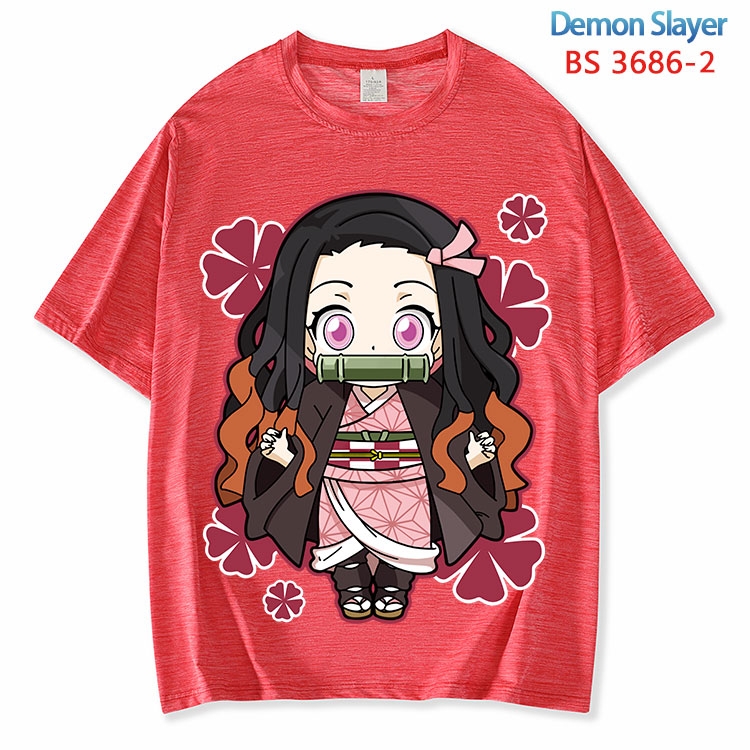 Demon Slayer Kimets  ice silk cotton loose and comfortable T-shirt from XS to 5XL BS-3686-2