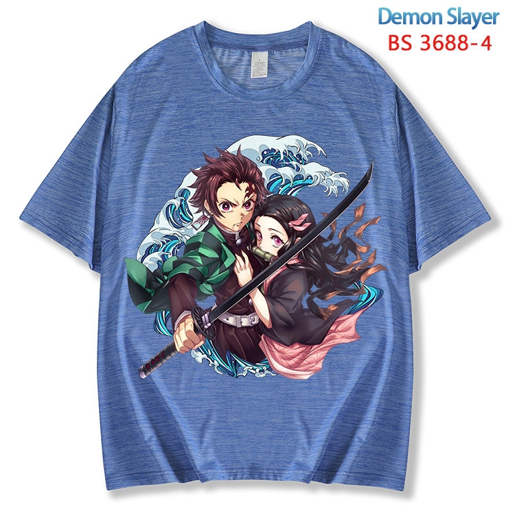 Demon Slayer Kimets  ice silk cotton loose and comfortable T-shirt from XS to 5XL BS-3688-4