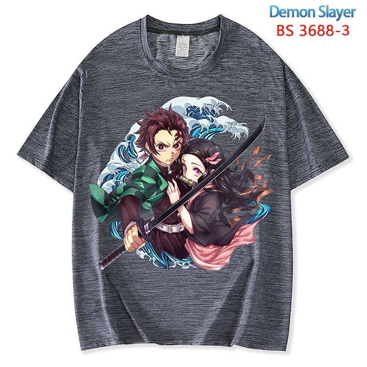 Demon Slayer Kimets  ice silk cotton loose and comfortable T-shirt from XS to 5XL BS-3688-3