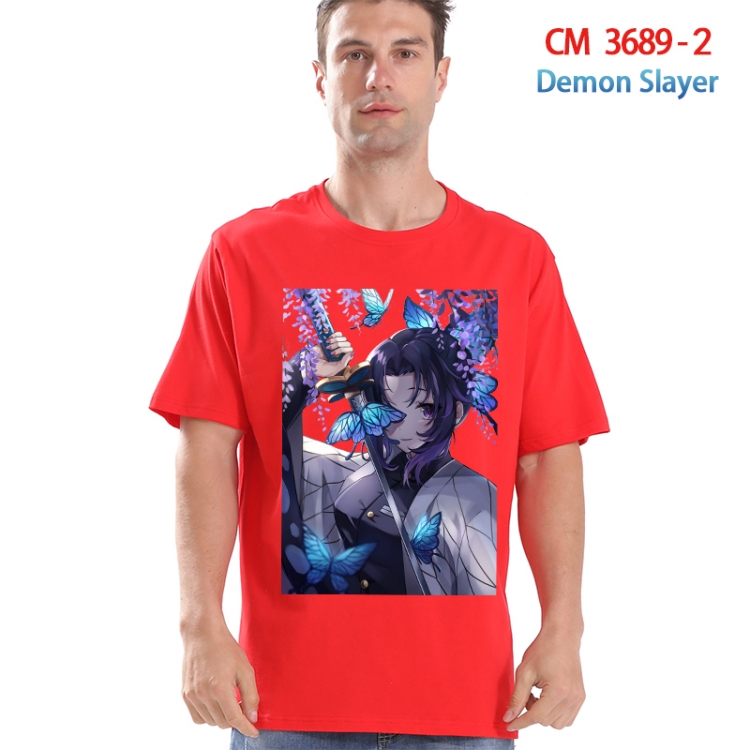Demon Slayer Kimets Printed short-sleeved cotton T-shirt from S to 4XL 3689-2