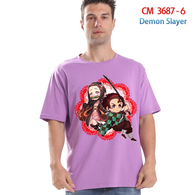 Demon Slayer Kimets Printed short-sleeved cotton T-shirt from S to 4XL  3687-6