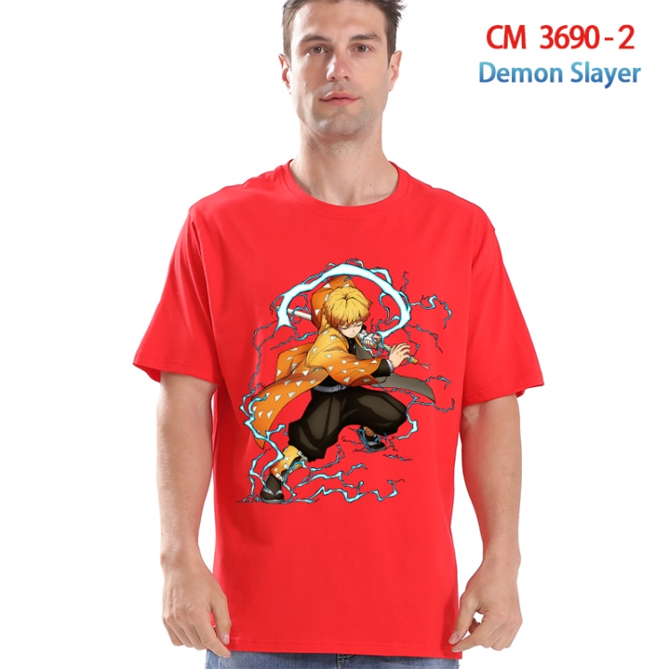 Demon Slayer Kimets Printed short-sleeved cotton T-shirt from S to 4XL 3690-2