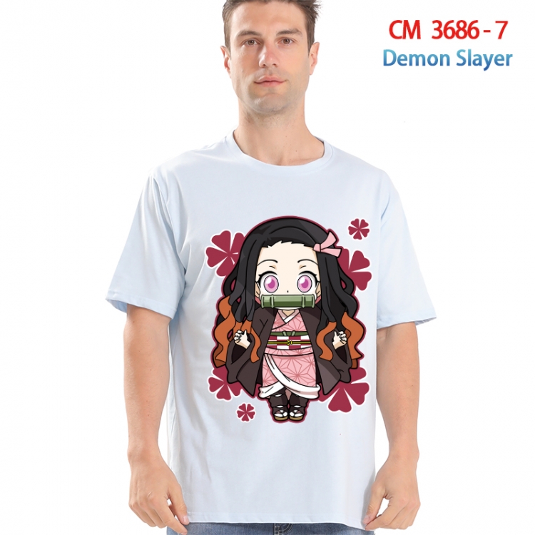 Demon Slayer Kimets Printed short-sleeved cotton T-shirt from S to 4XL  3686-7