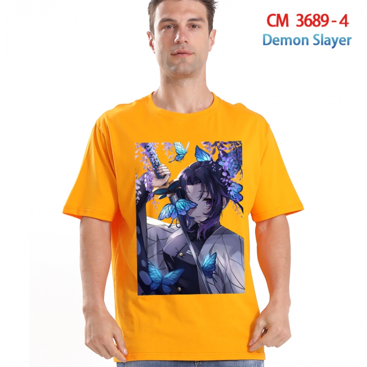 Demon Slayer Kimets Printed short-sleeved cotton T-shirt from S to 4XL  3689-4