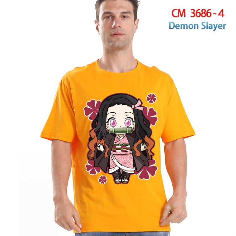 Demon Slayer Kimets Printed short-sleeved cotton T-shirt from S to 4XL 3686-4