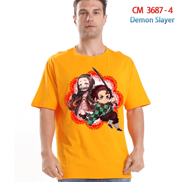 Demon Slayer Kimets Printed short-sleeved cotton T-shirt from S to 4XL 3687-4