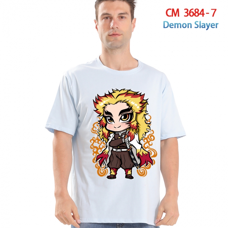 Demon Slayer Kimets Printed short-sleeved cotton T-shirt from S to 4XL  3684-7